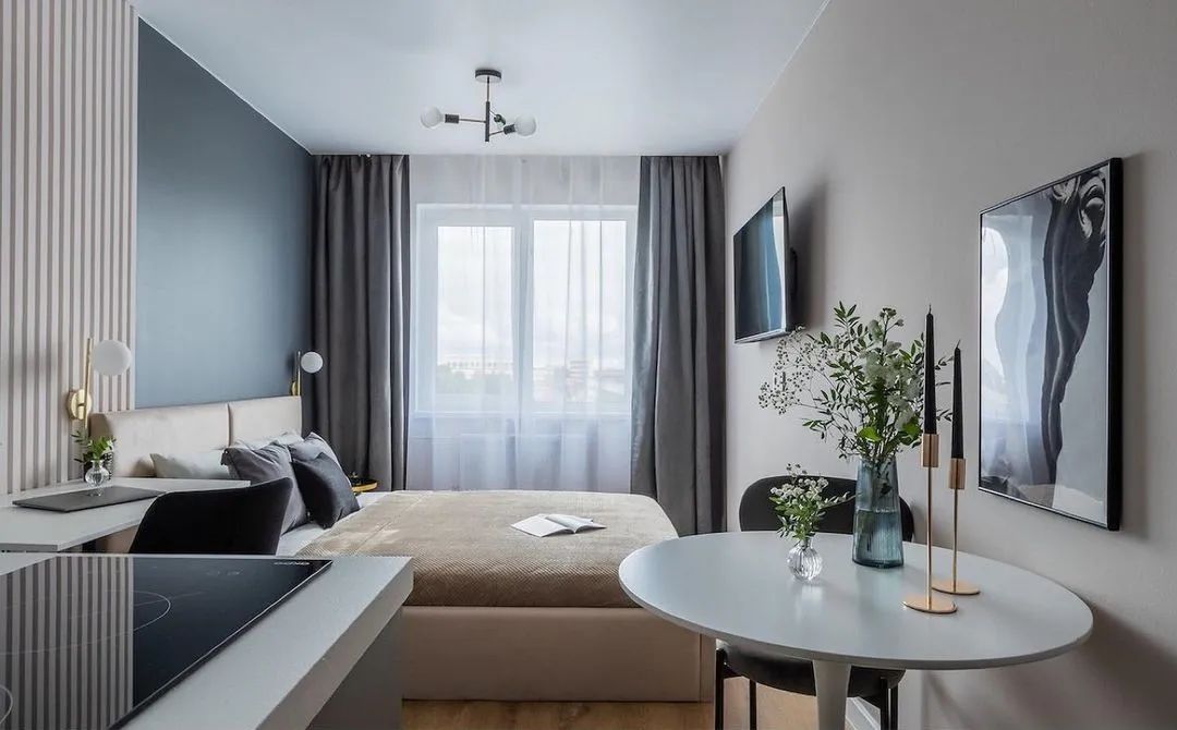 20㎡一字型公寓设计丨Ekaterina Shein-10