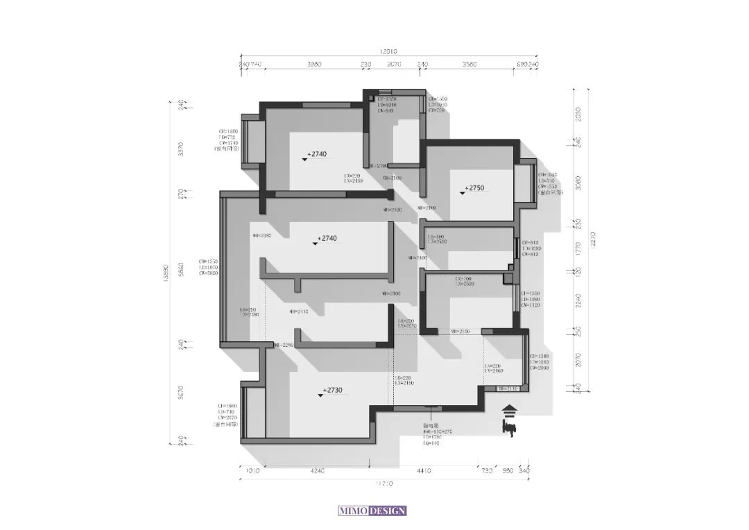 150㎡拆迁安置房变身高级极简风住宅丨中国泰州丨MIMODesign-360