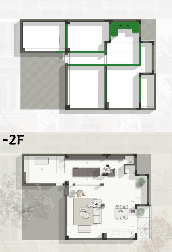 中国上海松江区别墅简约白与原木经典搭配设计-6