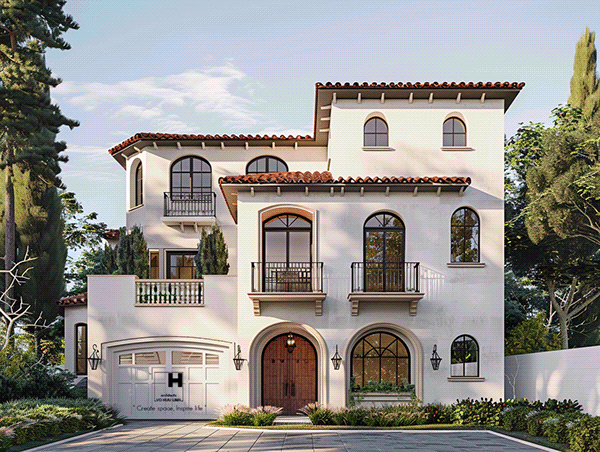 Biệt thự đẹp phong cách Tây Ban Nha-5