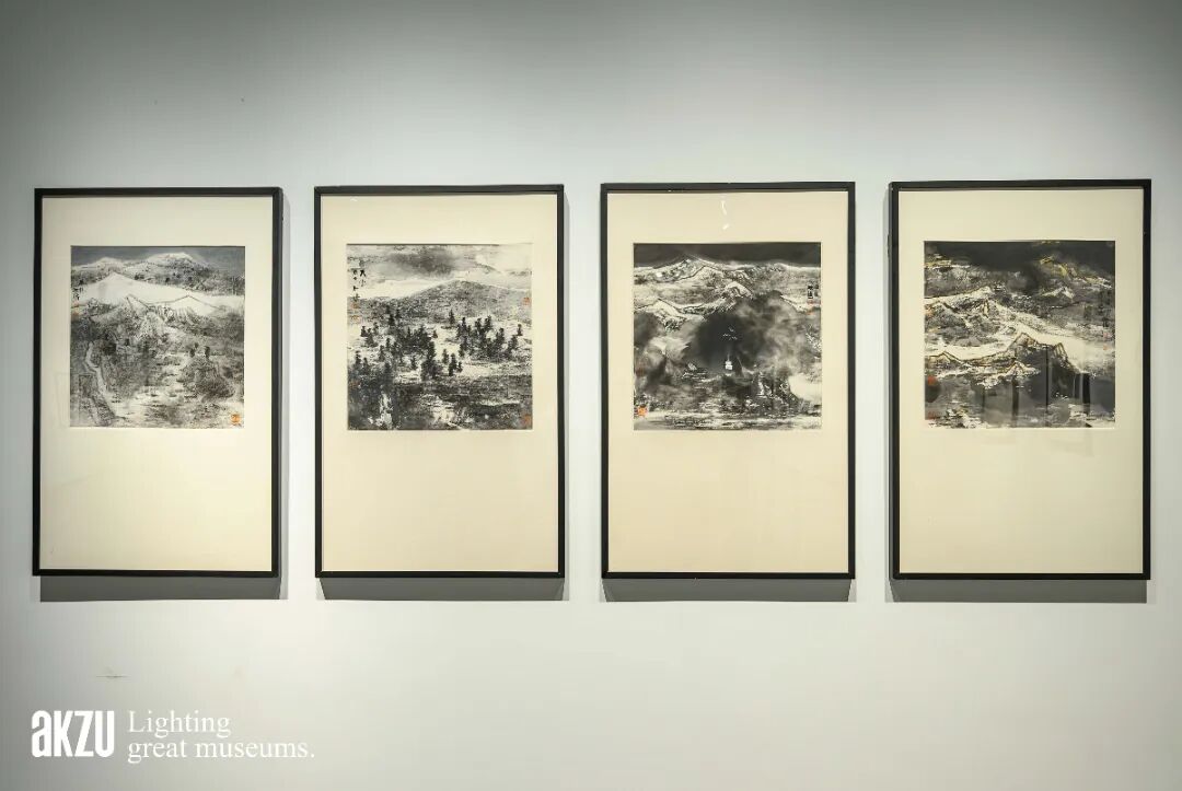 埃克苏美术馆照明项目|岳阳市美术馆：《在东方|画里中国诗意巴陵·当代中国画作品展》-42