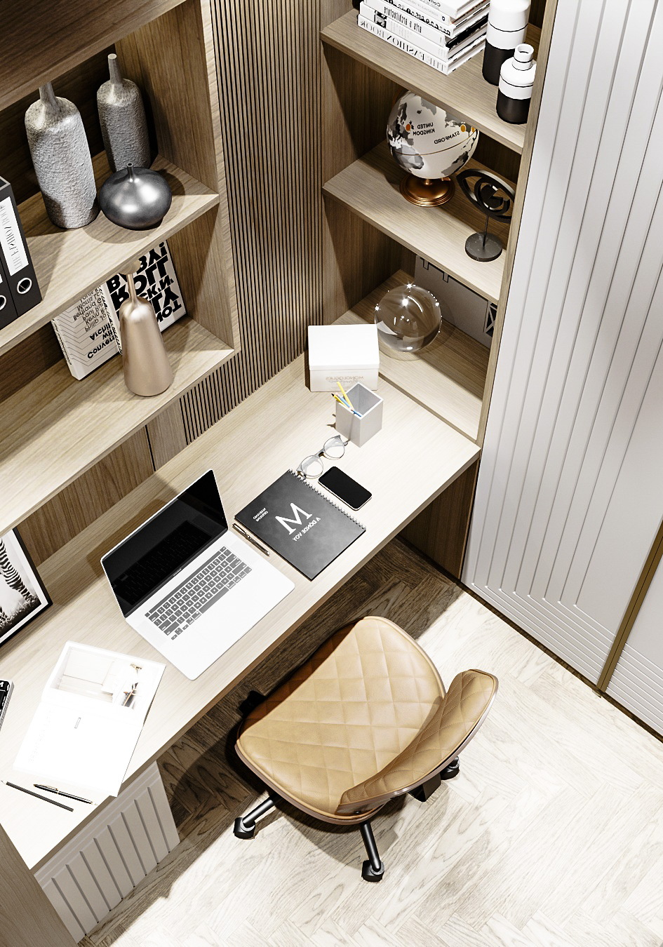 Кабинет с секретным входом через шкаф-4