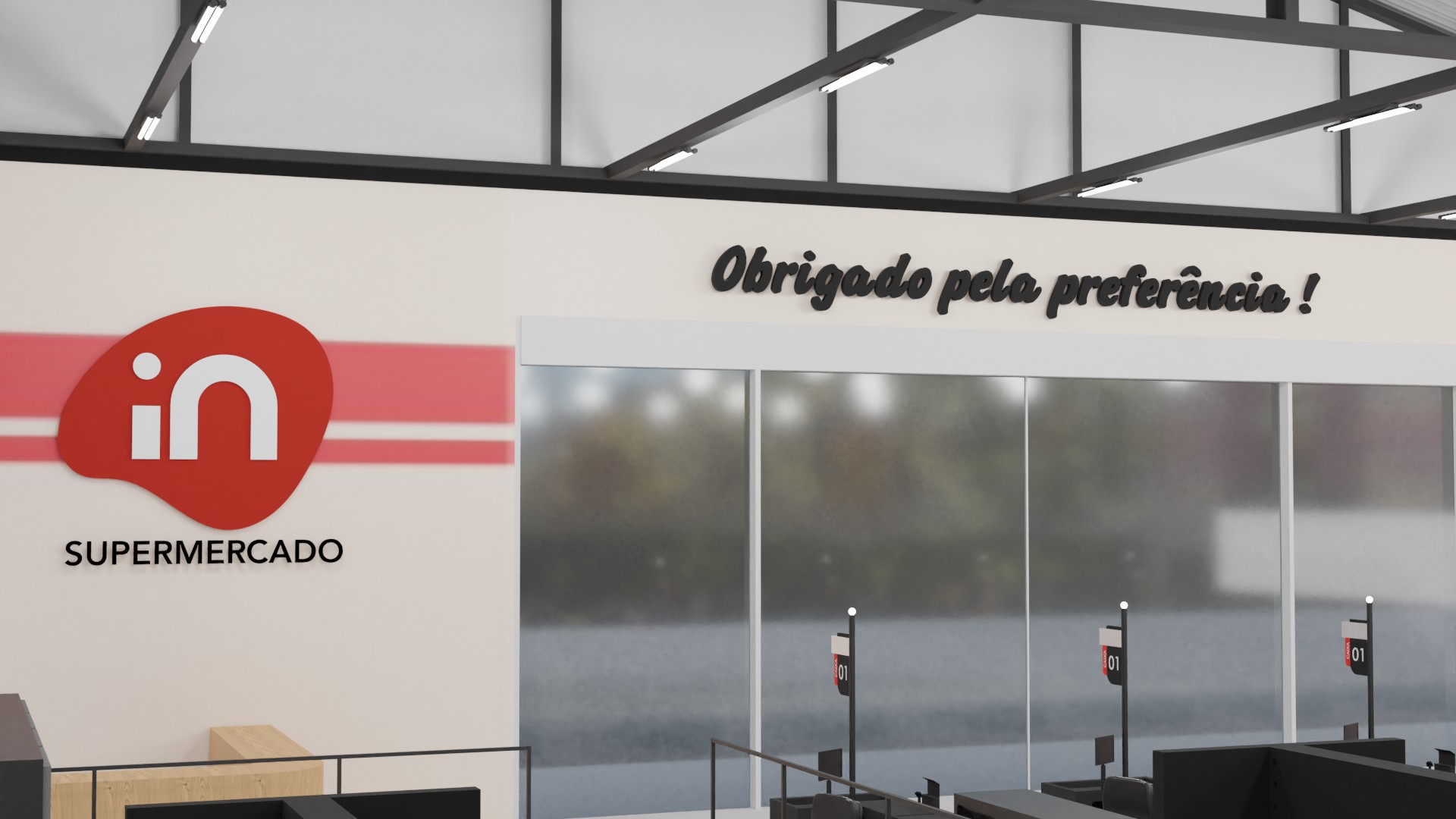 Projeto Interno e Externo 3D para SuperMercado-12