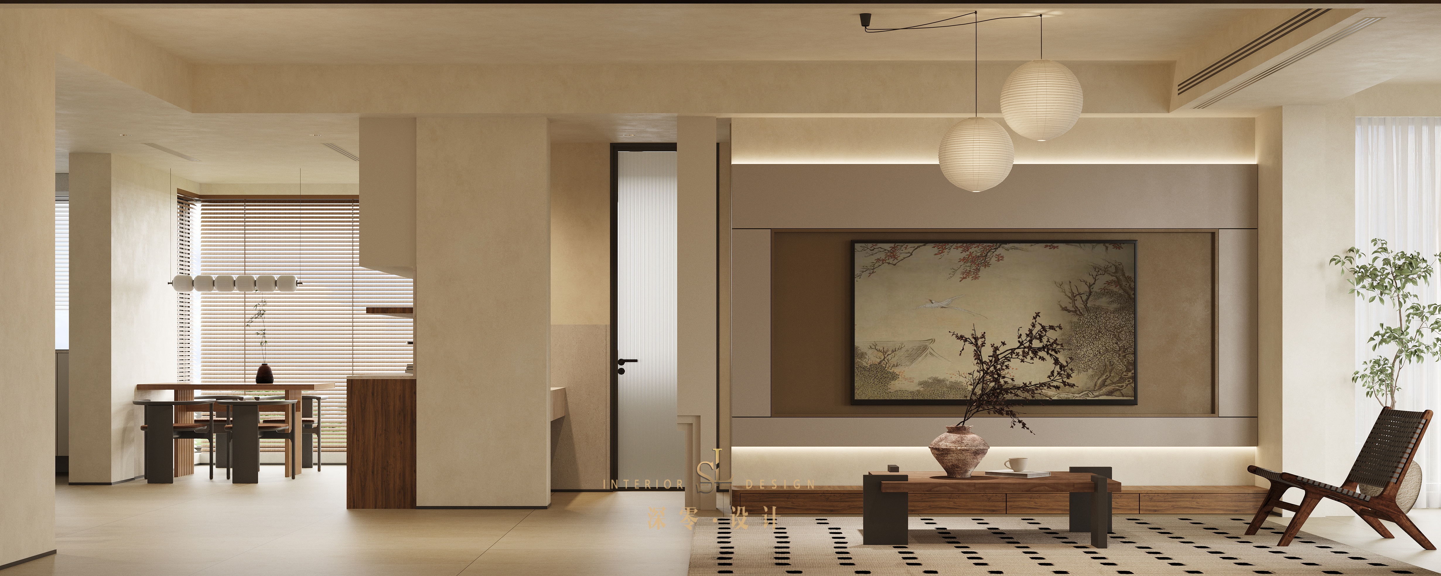 【云滨花园】东方美学,中式雅韵 平层丨中国合肥丨深零设计-4