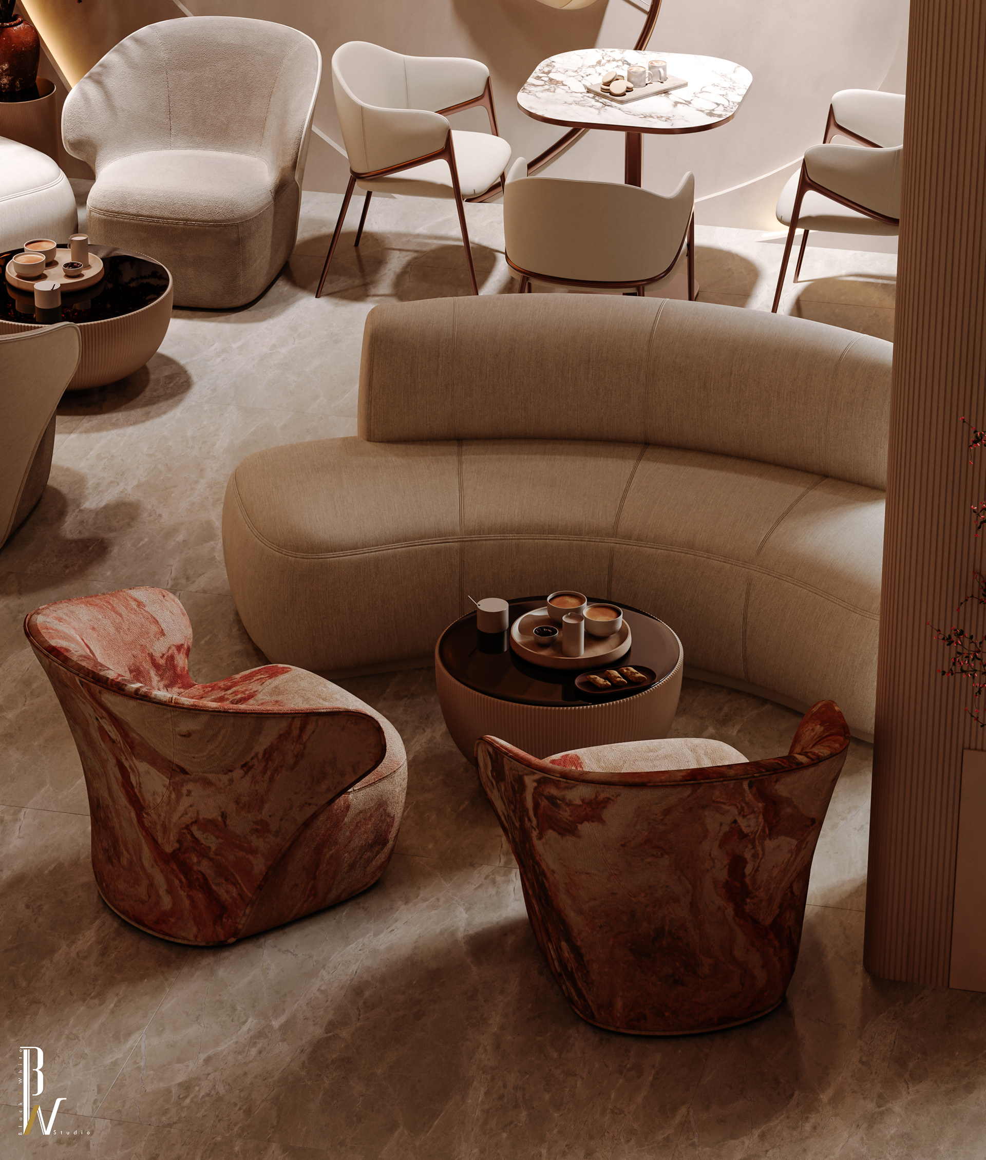 露芮巧克力咖啡馆丨沙特阿拉伯丨Black N White studio-17