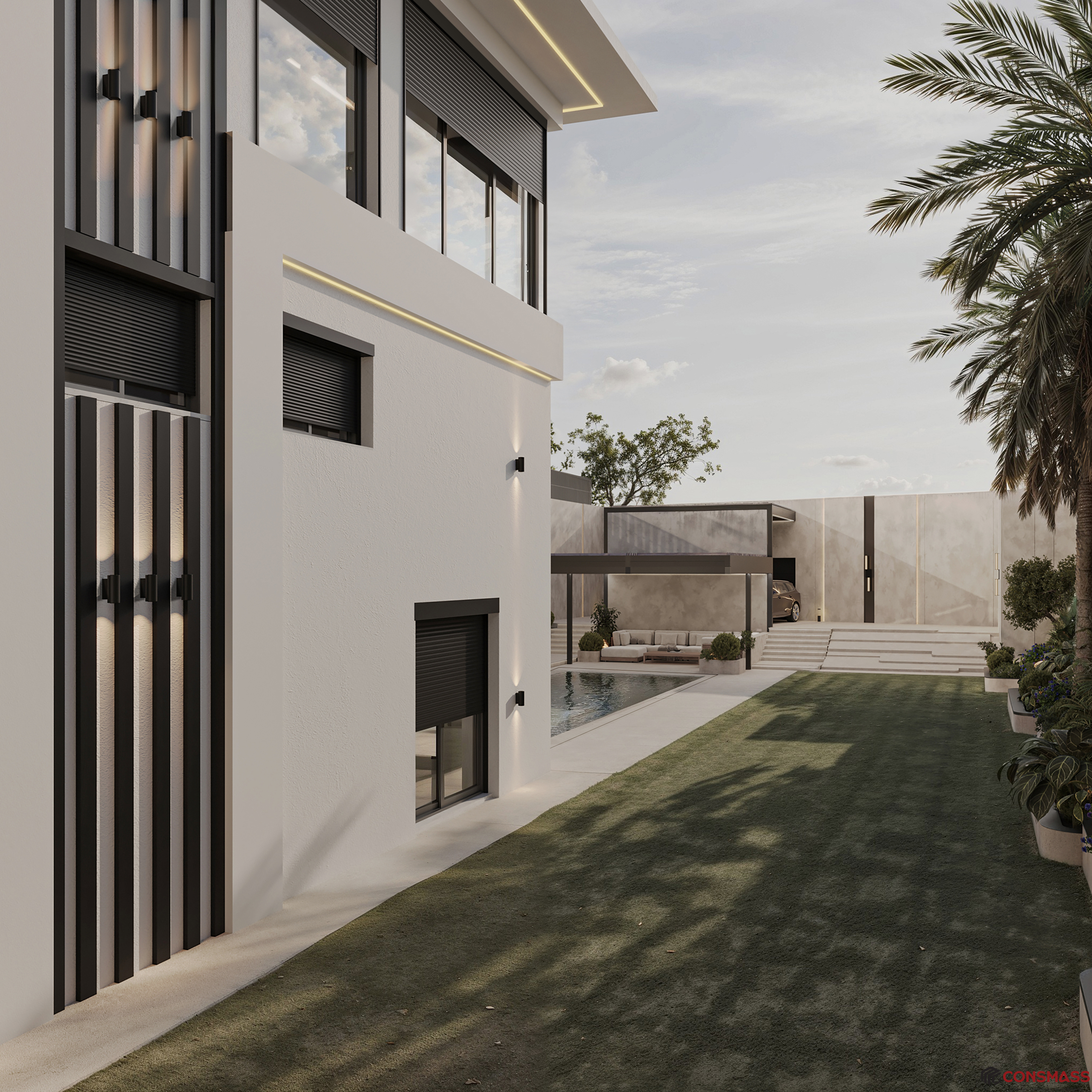 景观设计及别墅立面设计丨埃及-8