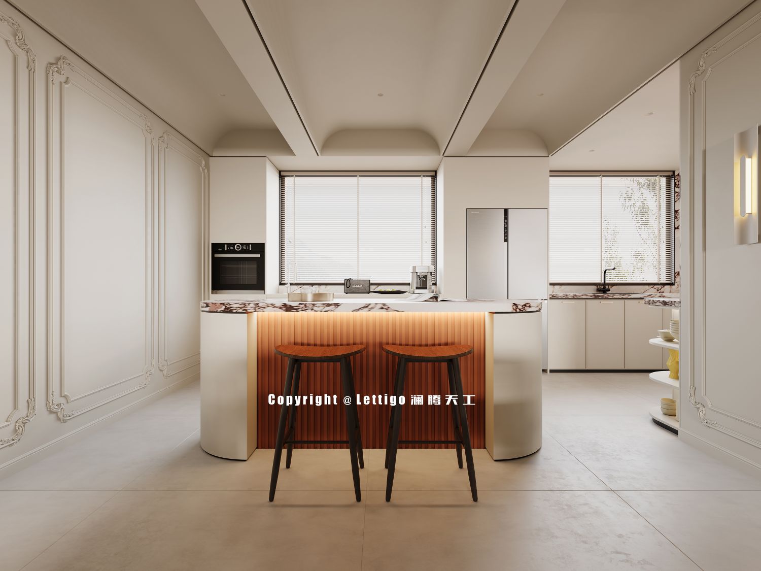 现代法式奶油家装，纯净柔和的高颜值空间-4