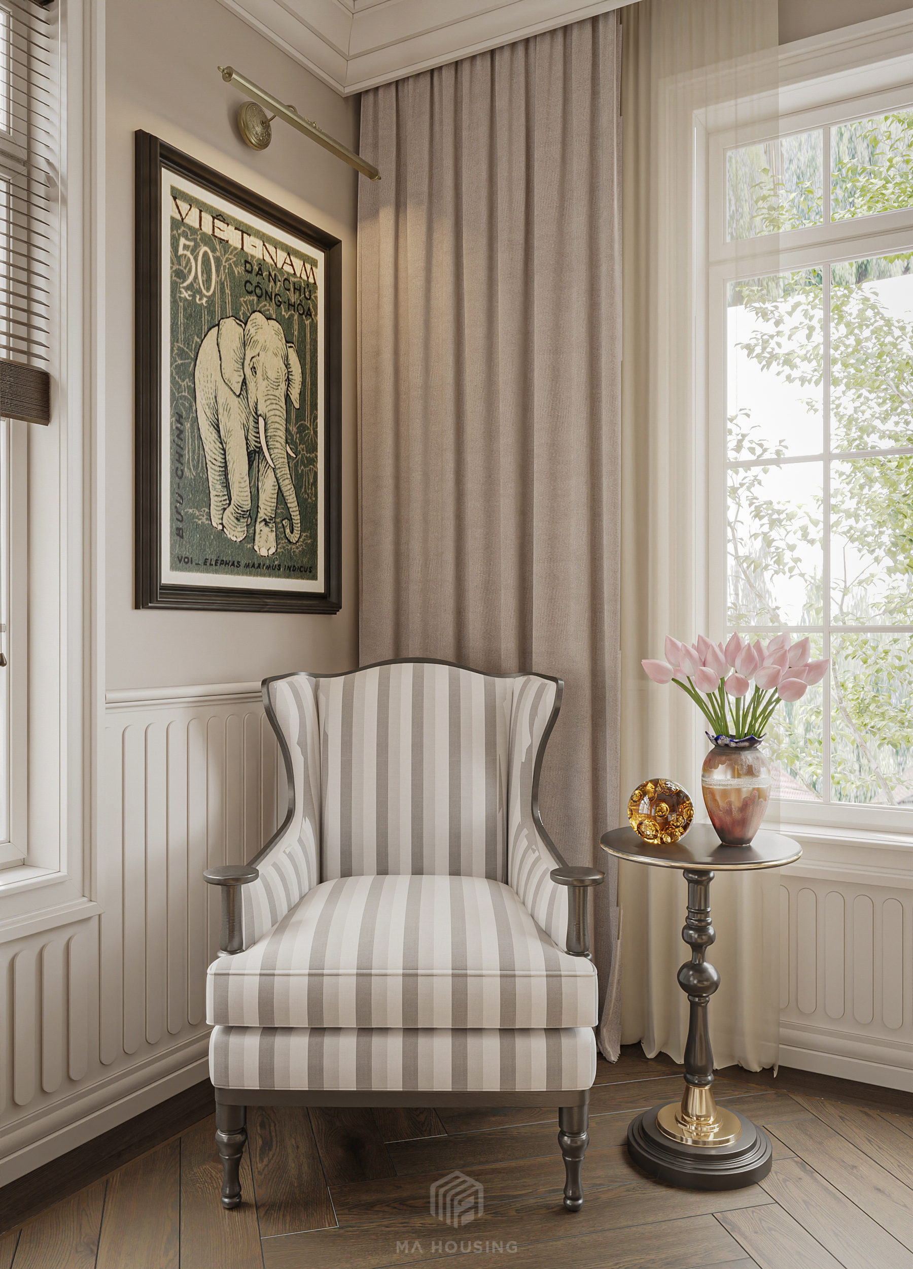 NGUYEN GIA THIEU 别墅主卧室设计丨越南河内丨MA housing-12