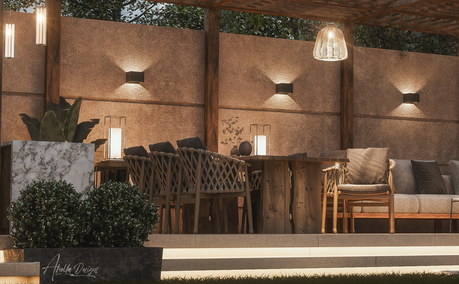 Villa Backyard 景观设计丨埃及开罗丨Arch. Ahella Hamed-5