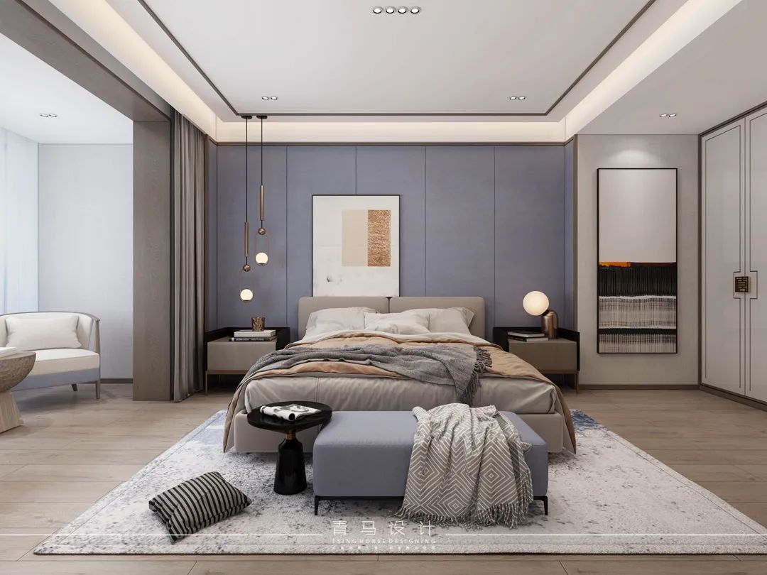 现代中式叠拼别墅设计丨青马别墅空间设计-92