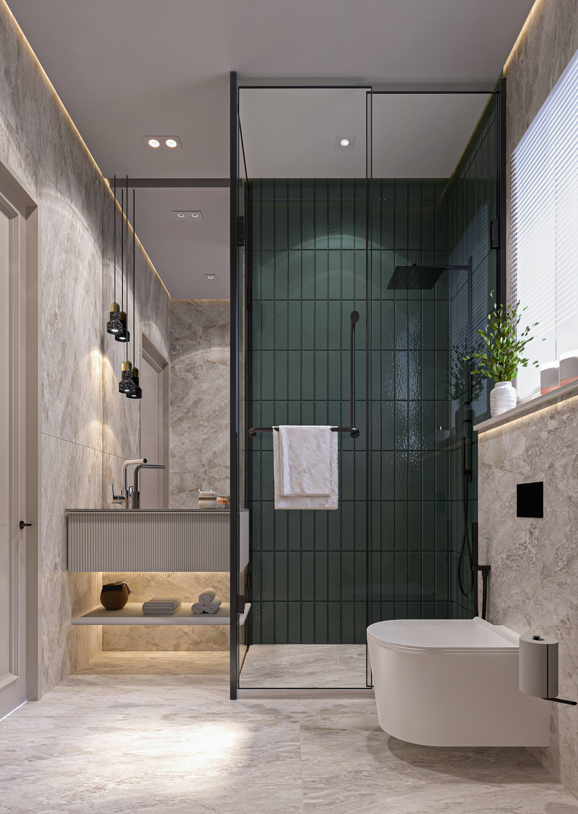 简单的客房与浴室丨PATIO ARCHITECTS-8