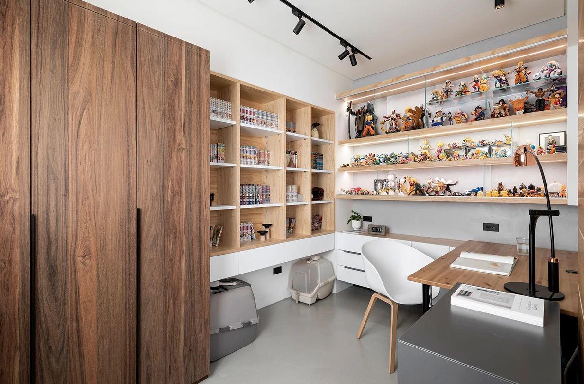 黑白配温暖明亮 70㎡家居设计-7