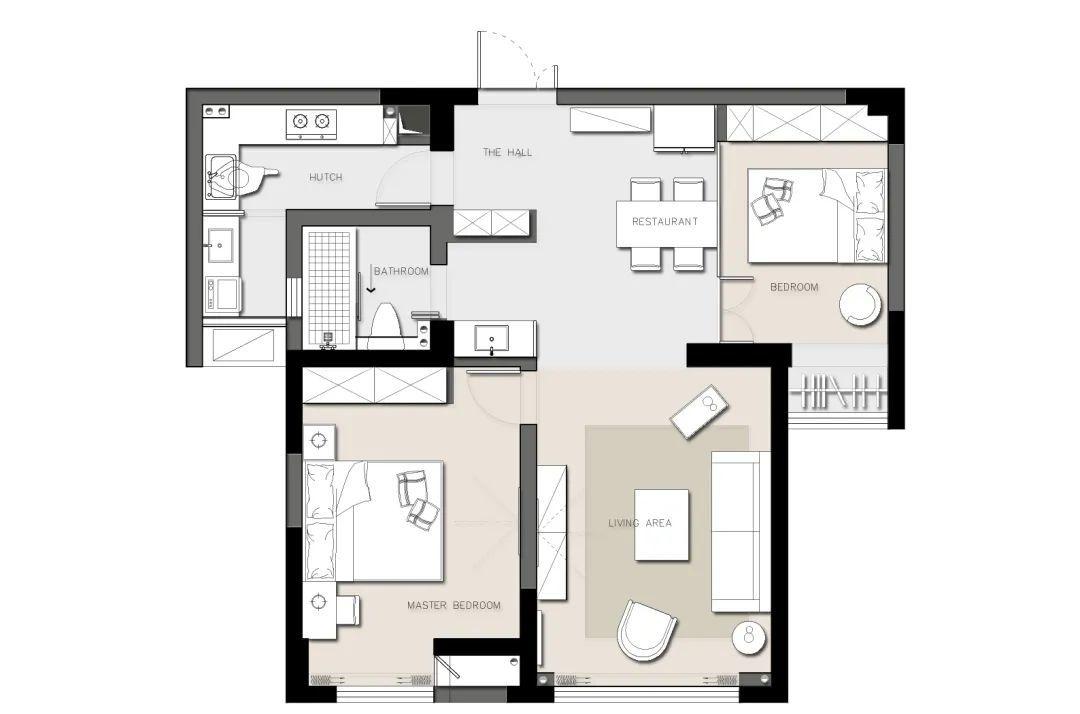 平层复古温馨风设计丨中国芜湖丨芜湖鸿鹄设计-1