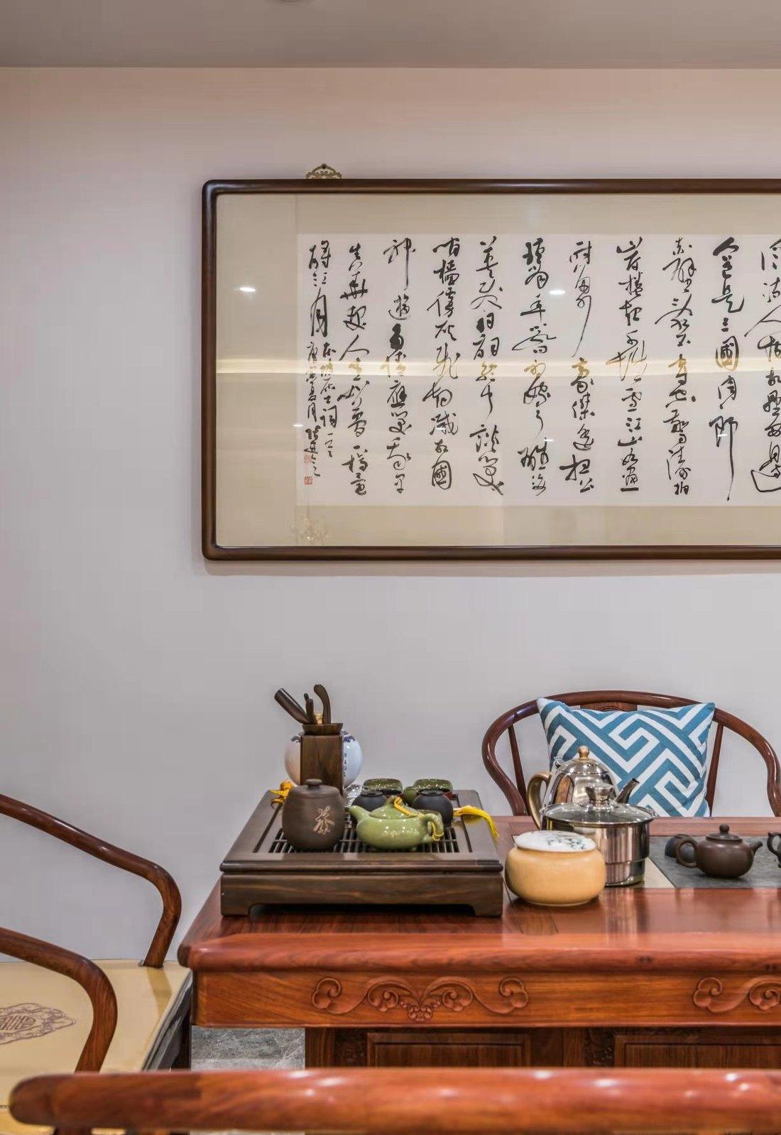 美式古典融合中式禅意复古美家丨意巢设计事务所-6