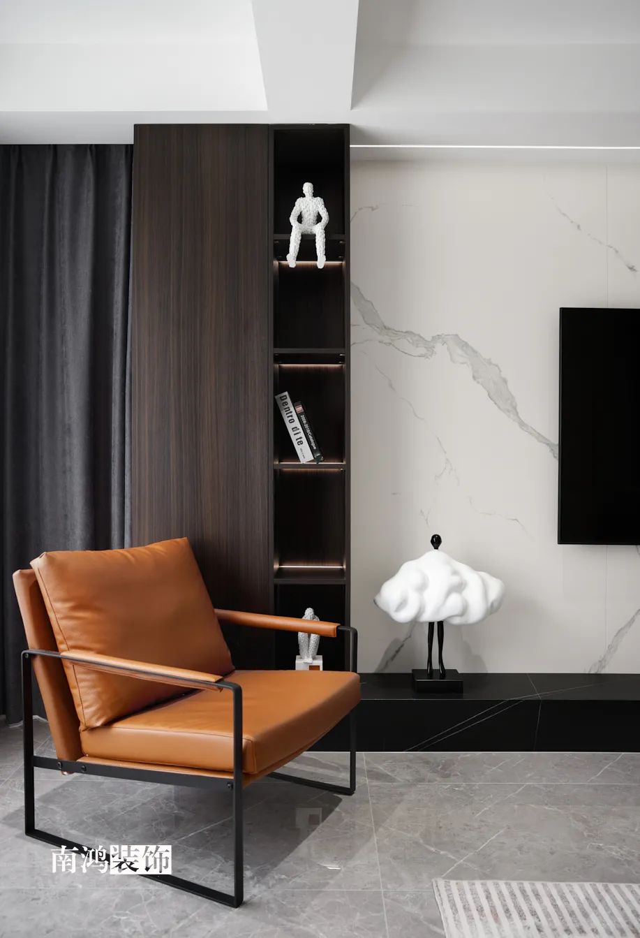 枫桥里现代简约黑白灰家居设计丨浙江南鸿装饰-33