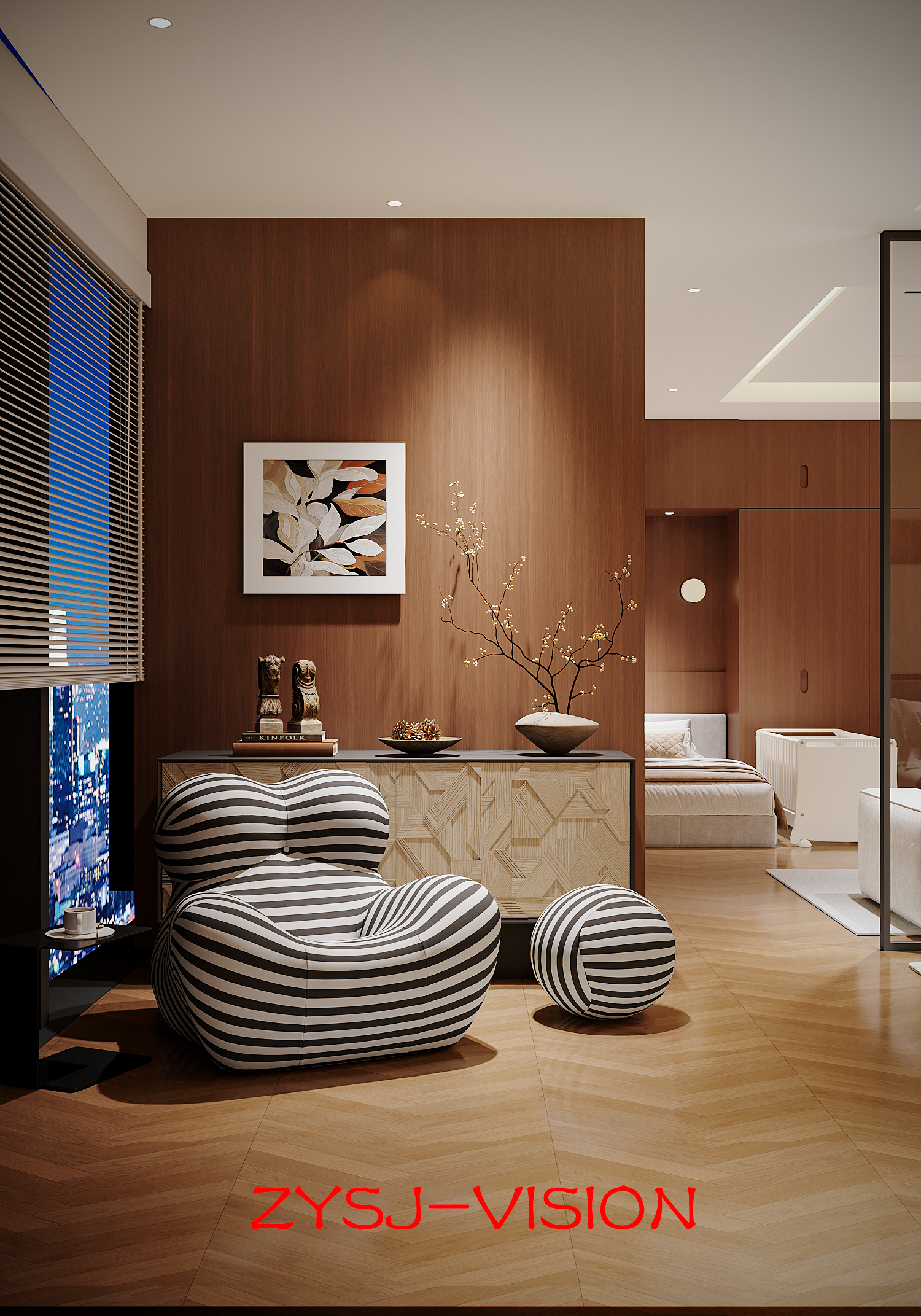 木语温居 · 中古风私宅卧室空间设计丨ZYSJ  VISION-5