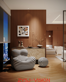 木语温居 | 中古风私宅卧室空间设计