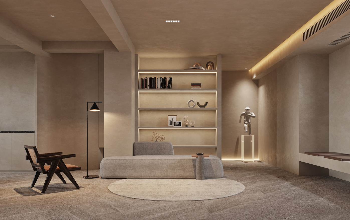 自然舒适侘寂感办公空间-7