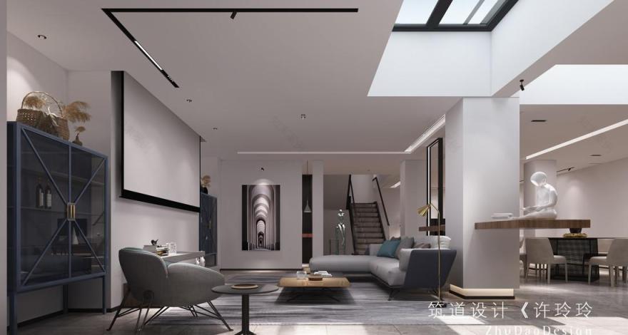 极简黑白灰,演绎现代艺术空间-14