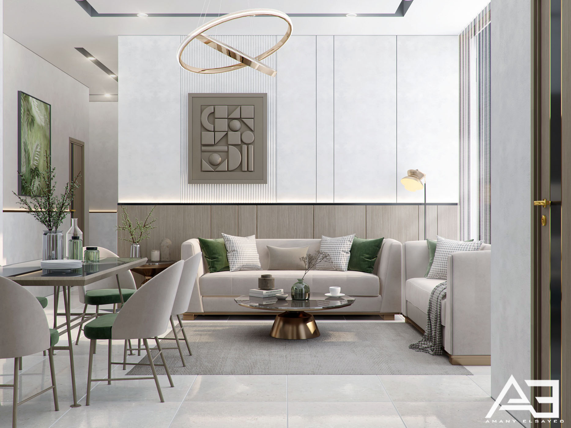 带卫生间的客厅丨沙特阿拉伯丨AMANY ELSAYED-5