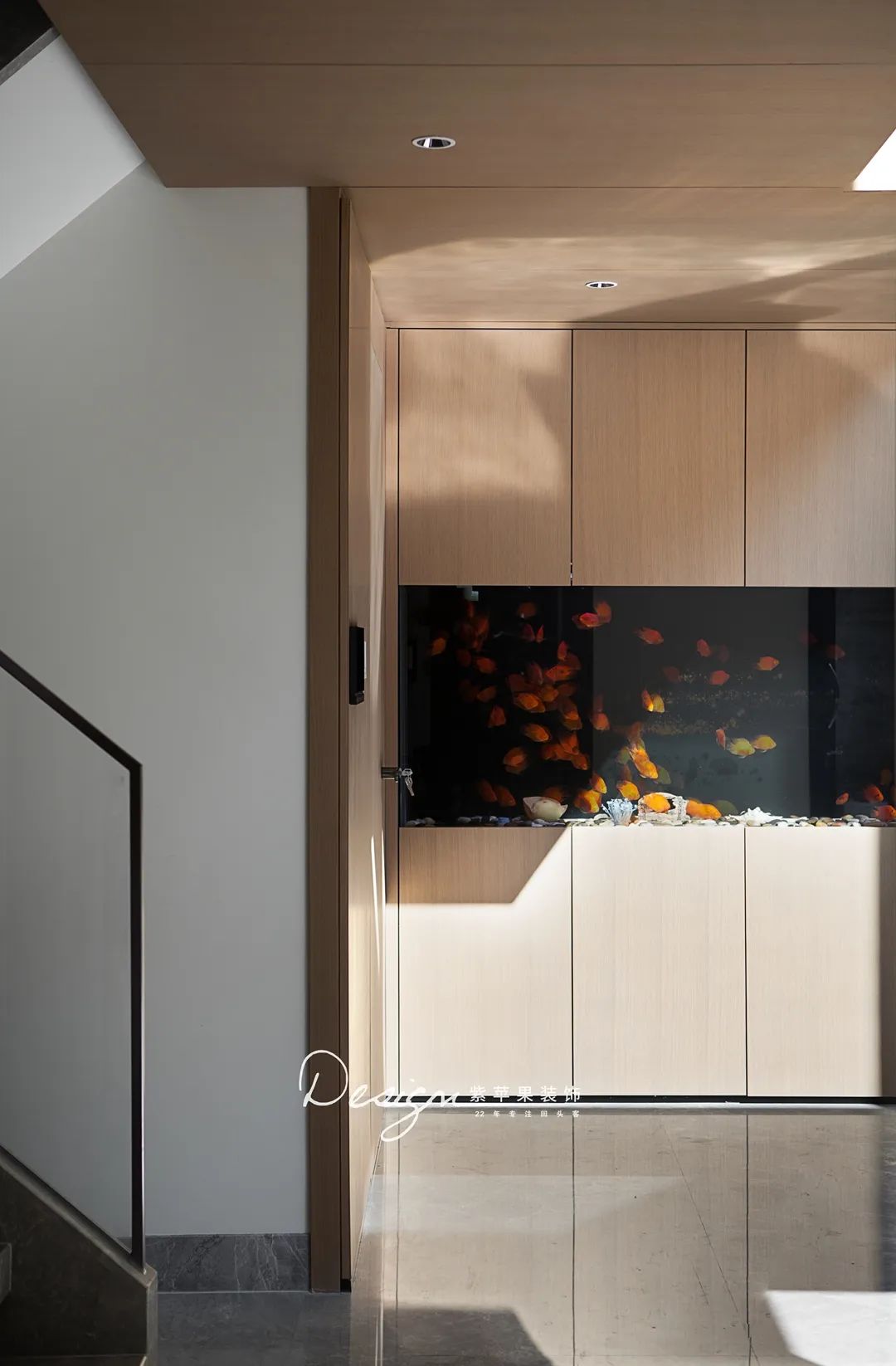 300㎡木质与石材奏响现代风的自然和弦丨紫苹果全案设计-24