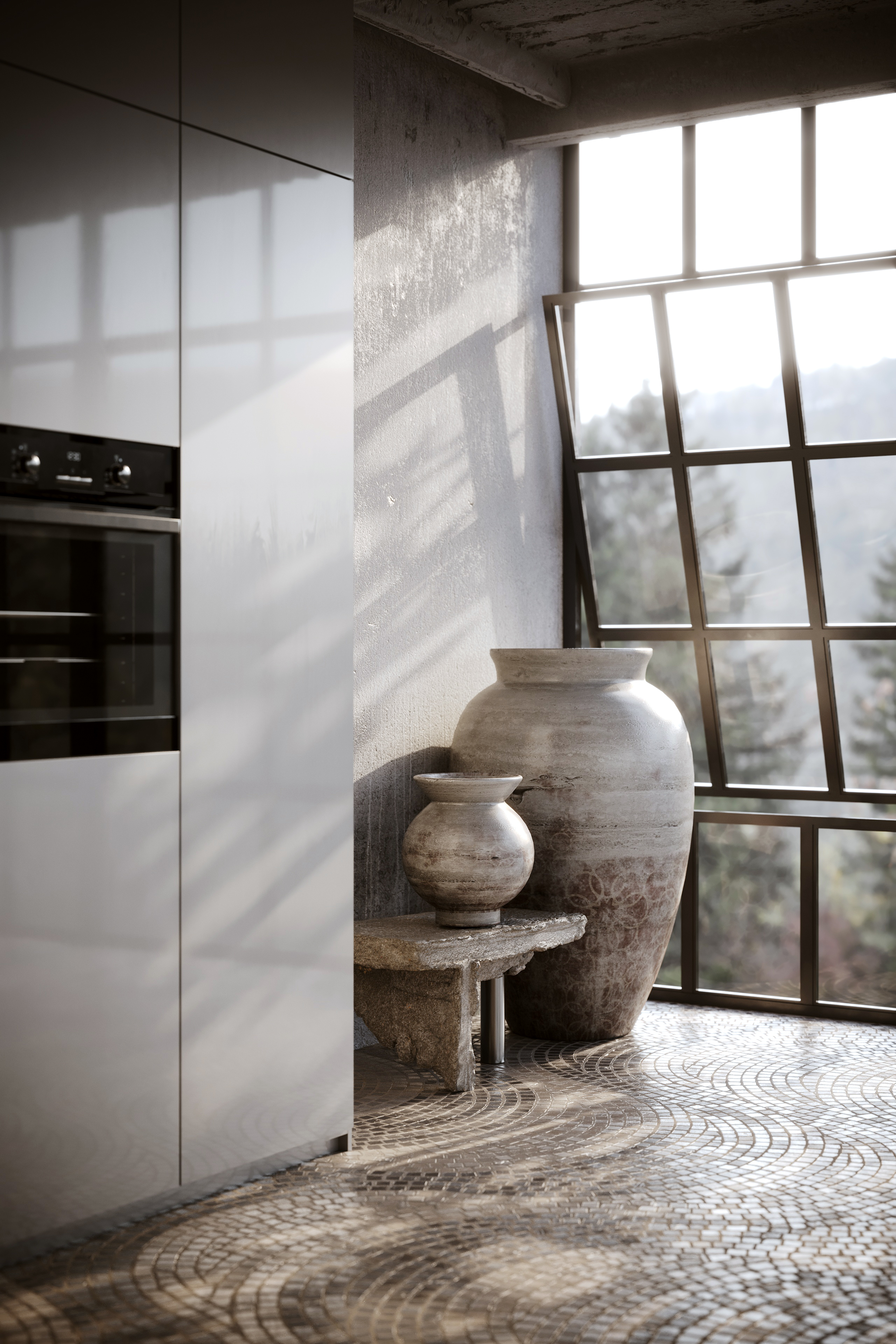 Concrete island in loft（非商业）-8