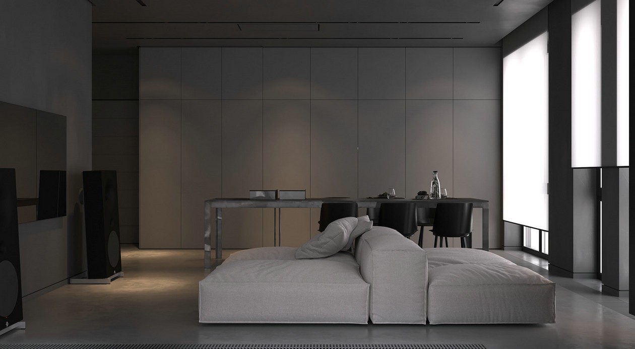 高级黑色系公寓设计-1