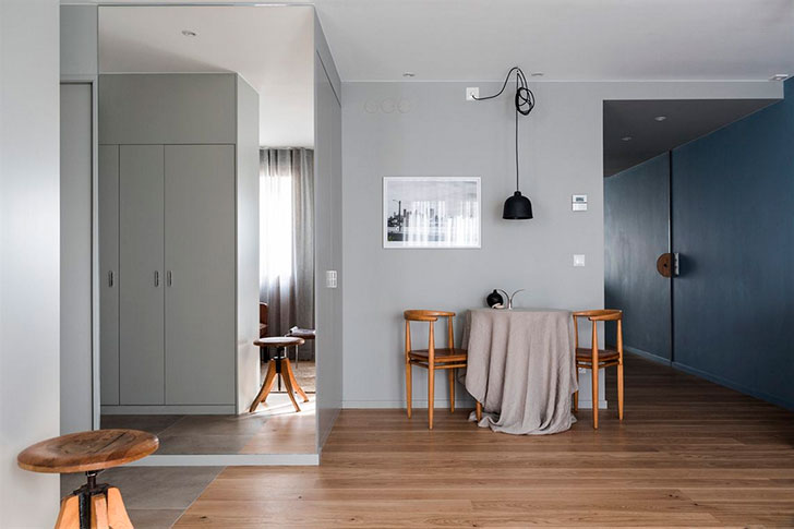 斯德哥尔摩 51 平米灰色 blue 公寓 | 独特色彩搭配营造温馨北欧风-8
