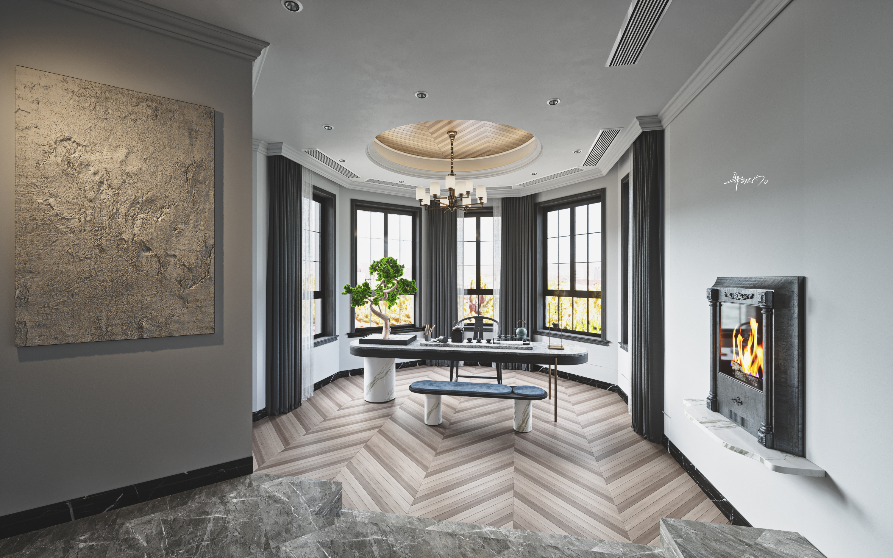 现代美式风格打造舒适生活空间-7