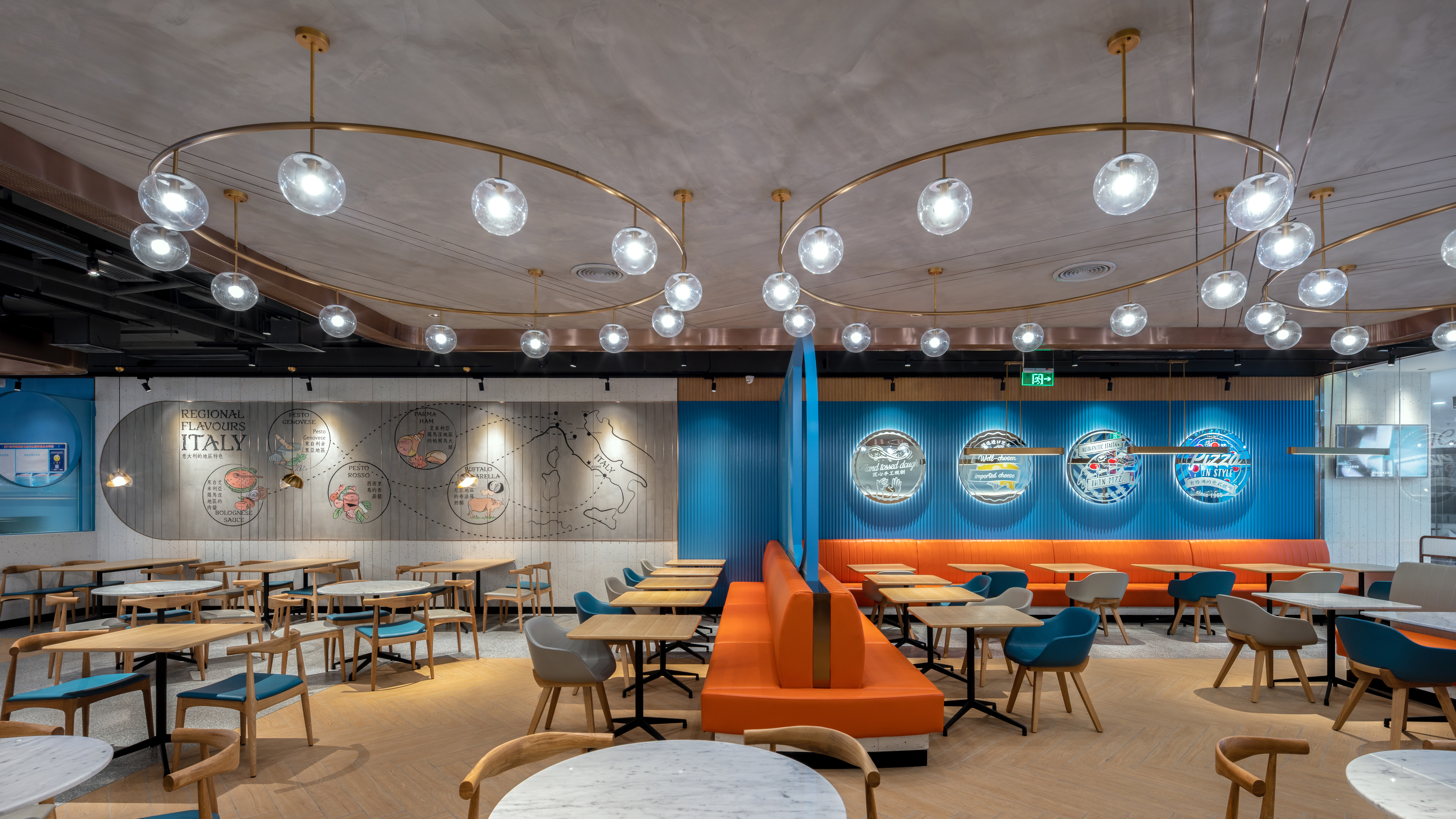 厦门 SM 生活中心“Pizzamarzano”餐厅 | 圆形元素打造的意式空间-12