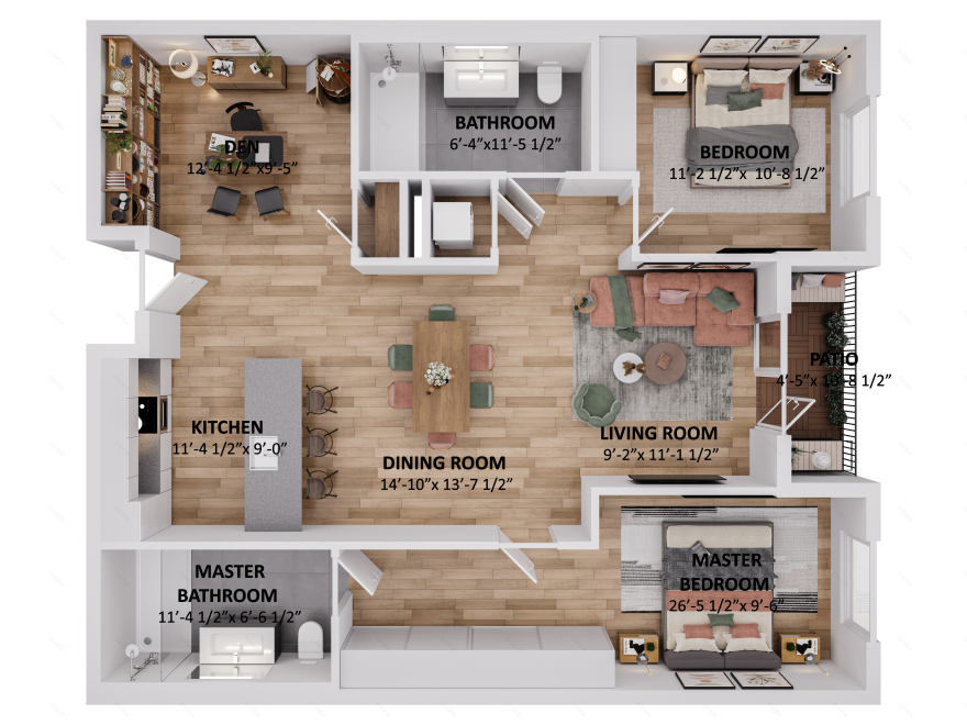 Steep and Bird's eye views with measurements-21