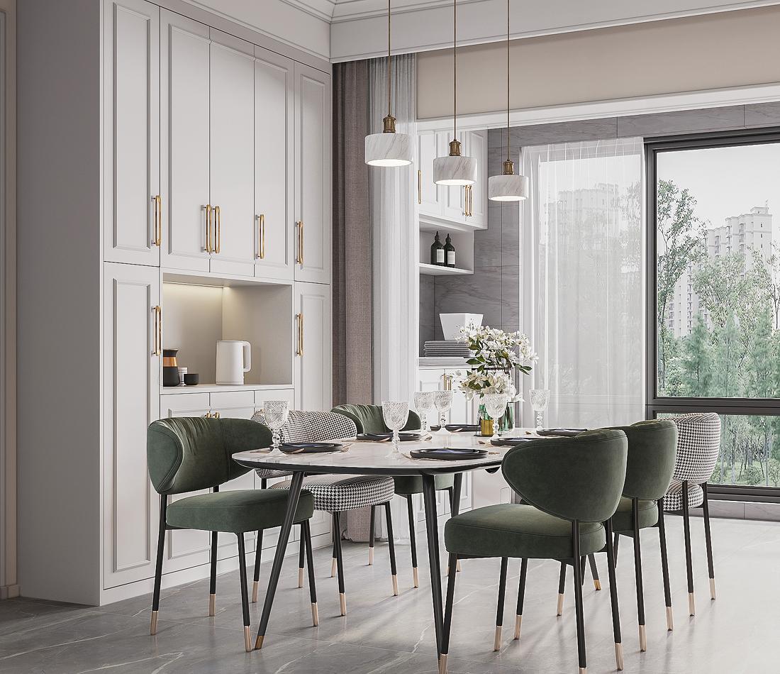 伊丽莎白轻美式浪漫家居设计-12