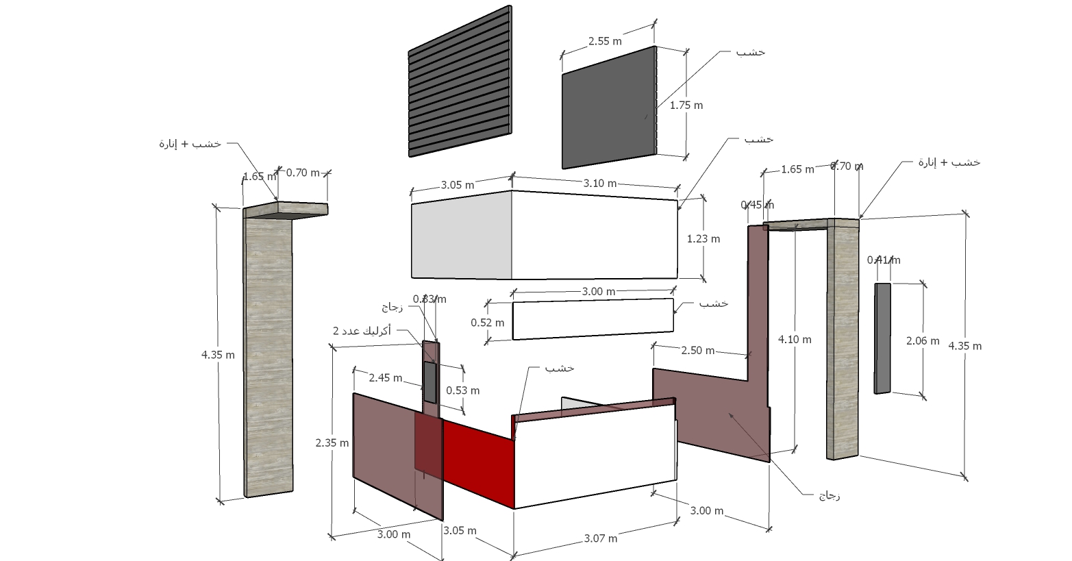 Detailed drawing of a booth-6