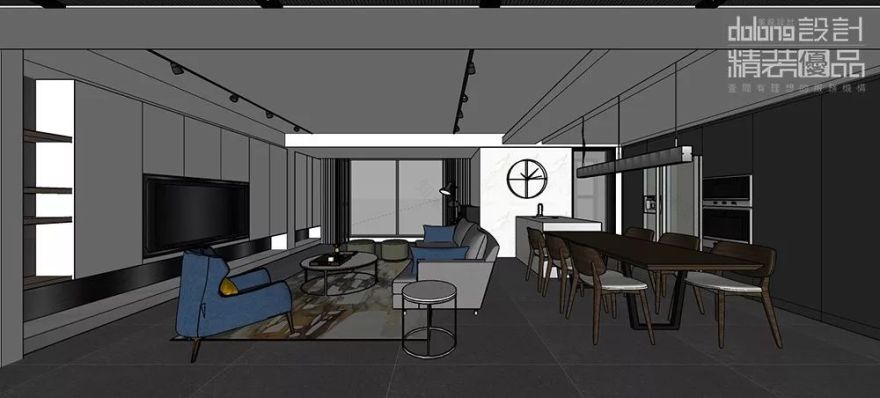 御湖仕家「空白格」 | 现代简约,开放式布局,餐厨一体-34