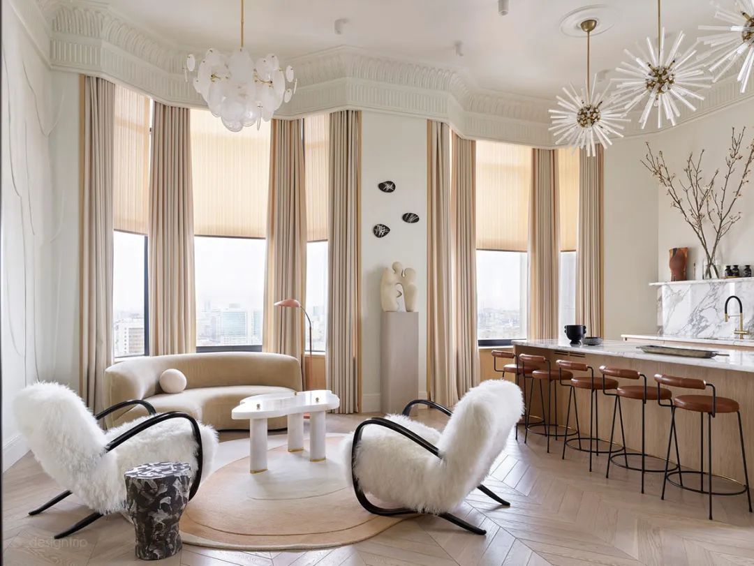 俄罗斯轻奢法式公寓设计丨俄罗斯莫斯科丨Katerina Lashmanova 设计工作室-10