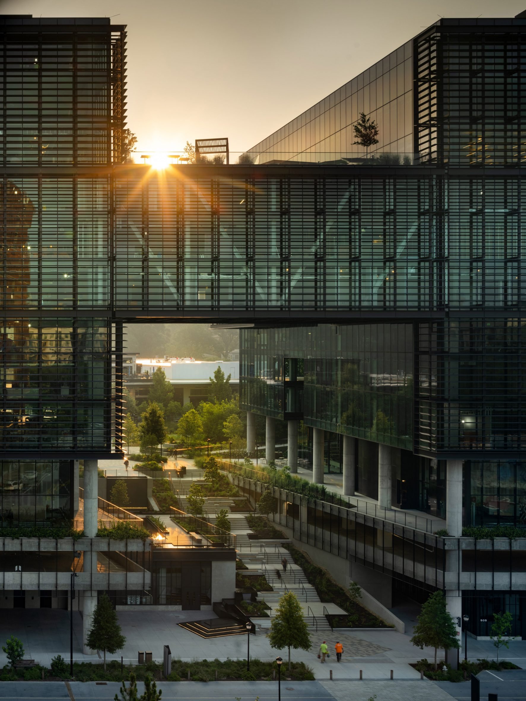 Olson Kundig uses glass bridge to connect office buildings near Atlanta's BeltLine-16