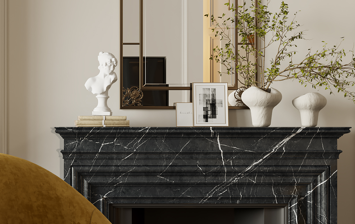 一套法式别墅效果图-12