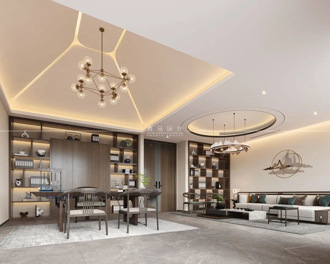 《雁鸣墅语》现代轻奢联排别墅丨青马别墅设计-53