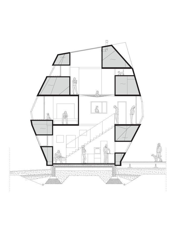 芬兰“陨石”住宅丨芬兰拉赫蒂丨Ateljé Sotamaa-56