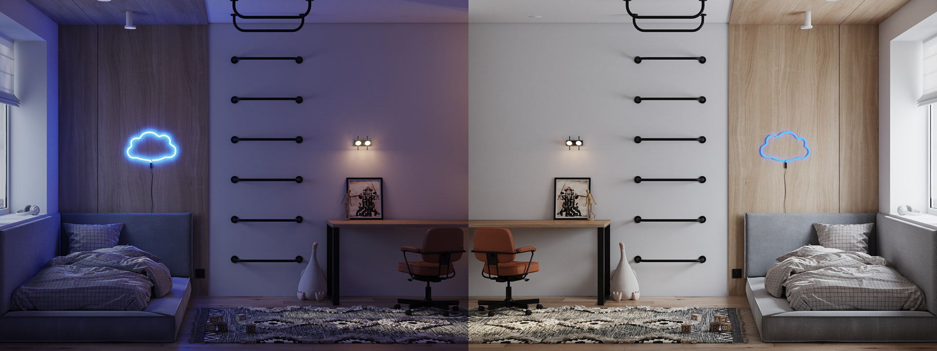 现代原木风公寓设计-11