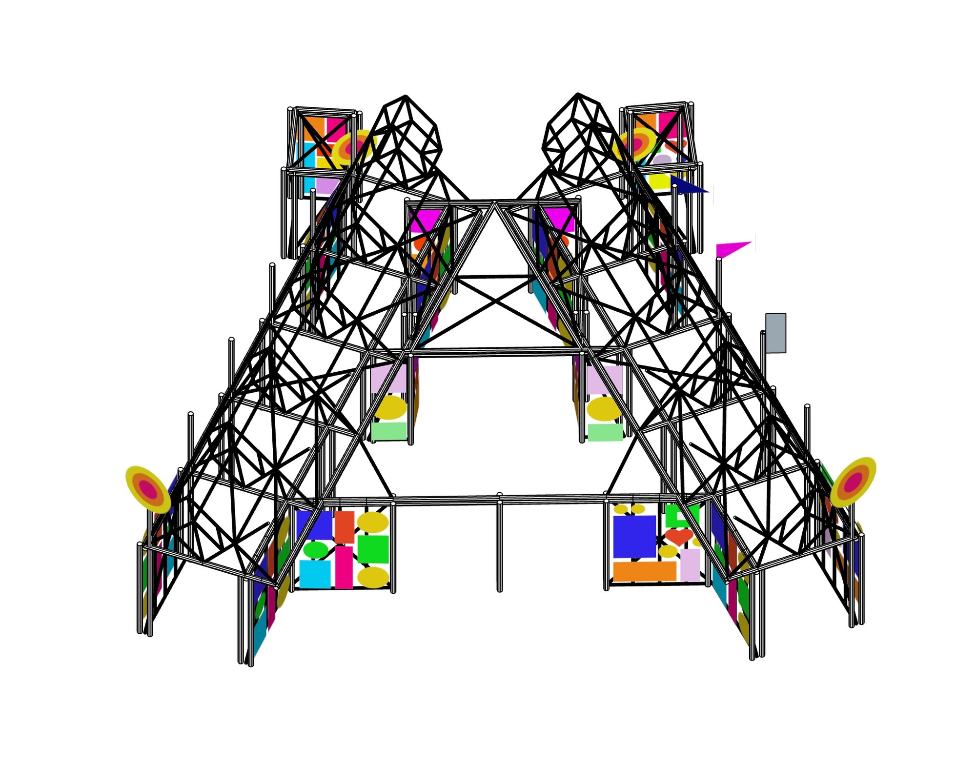 透视竹装置丨英国伦敦丨Morag Myerscough-12