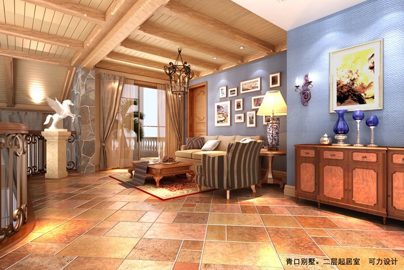 林府别墅 | 精艺瓷仿古砖、克洛斯威天然硅藻泥等打造北欧风-17