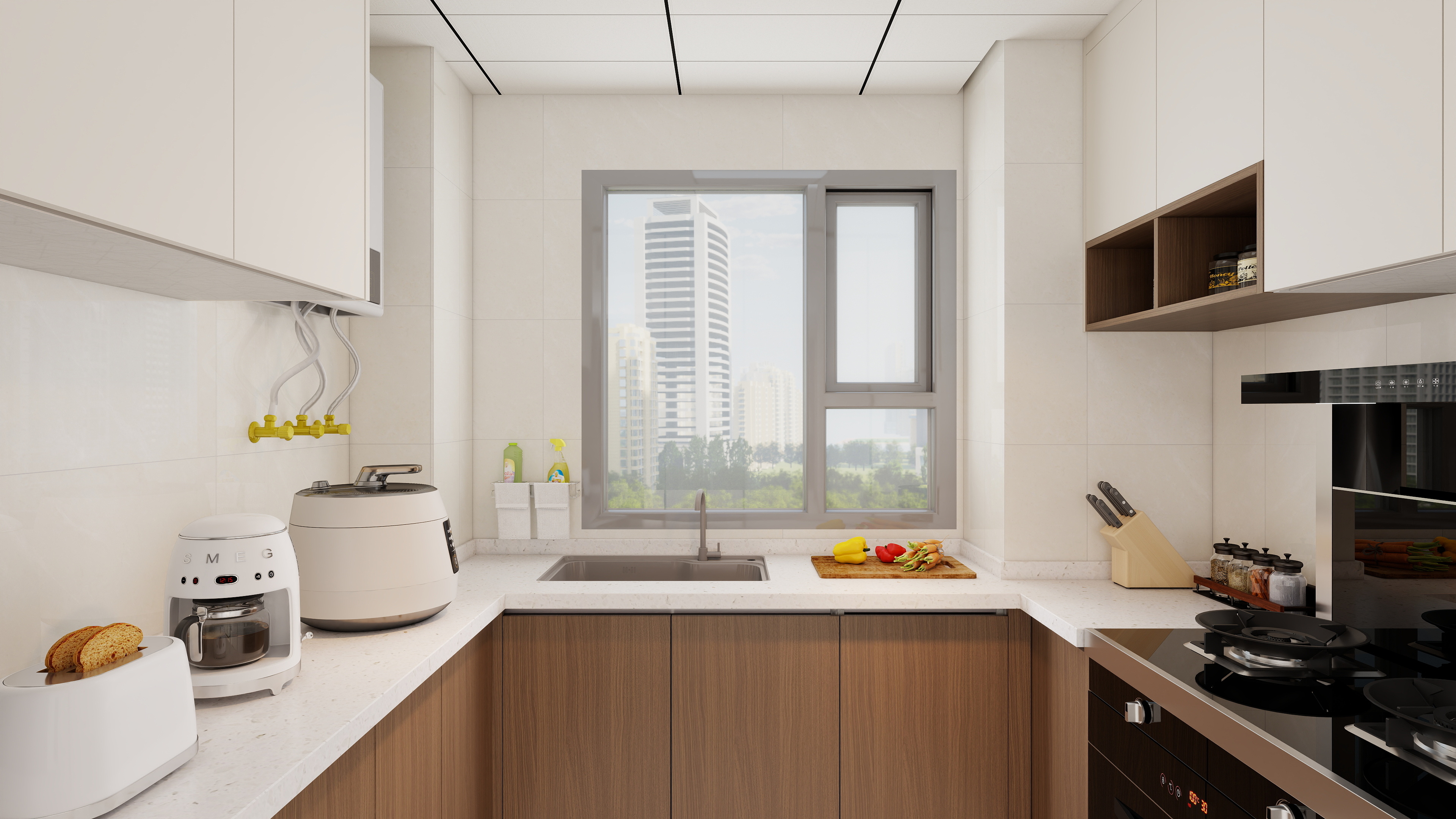 现代风格：原木和白色的融合之家-4