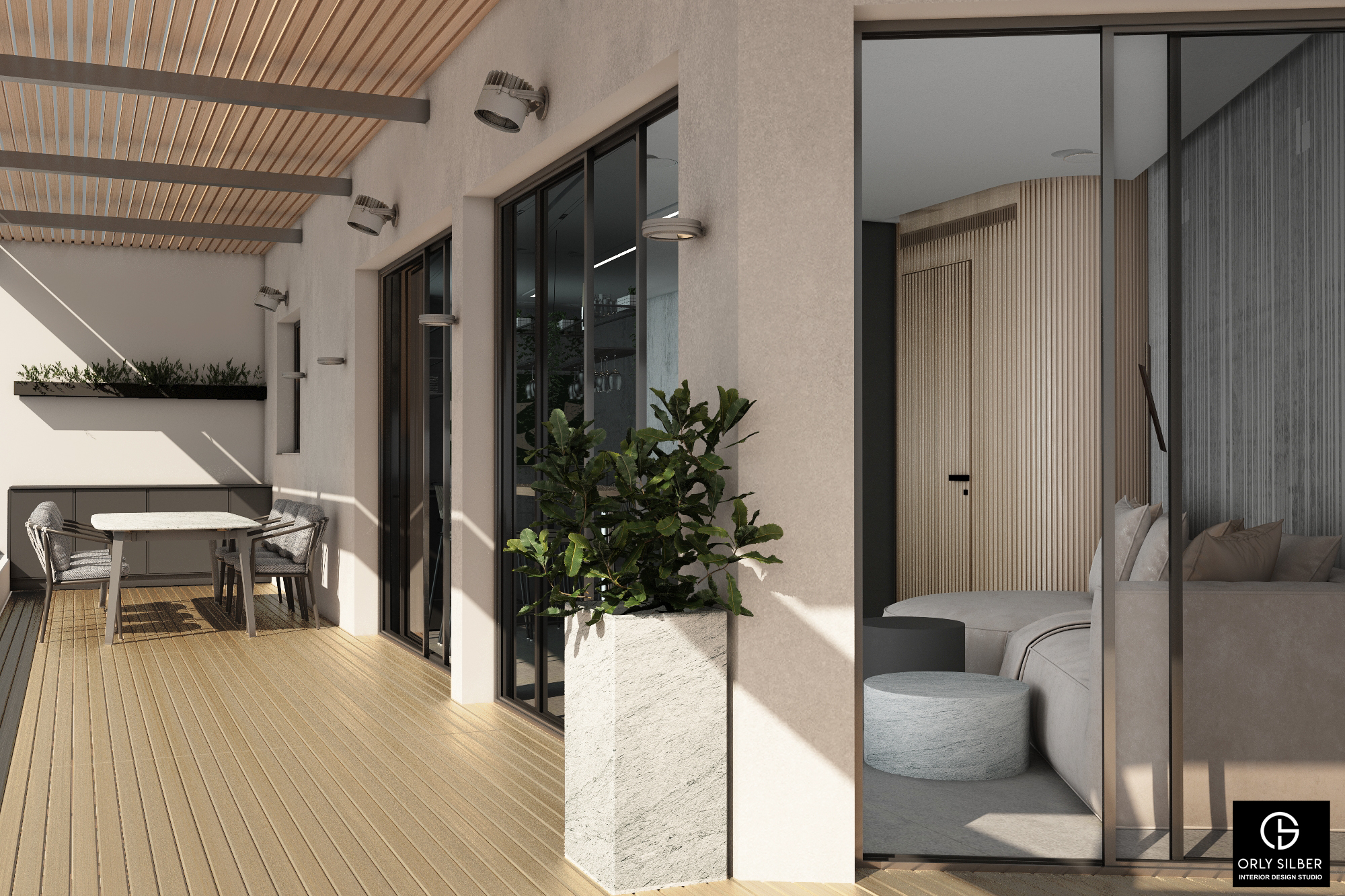 特拉维夫双层公寓，曲线墙体打造宁静氛围-9