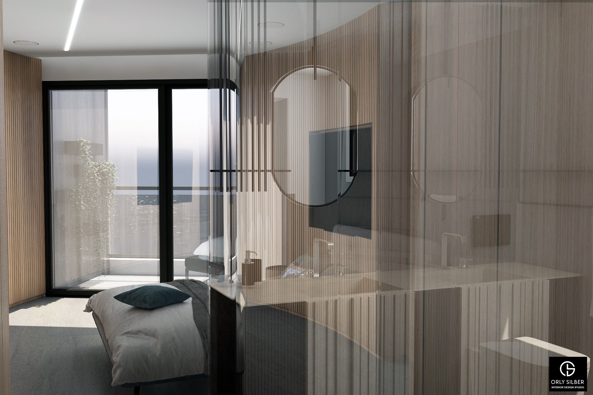 特拉维夫双层公寓，曲线墙体打造宁静氛围-5