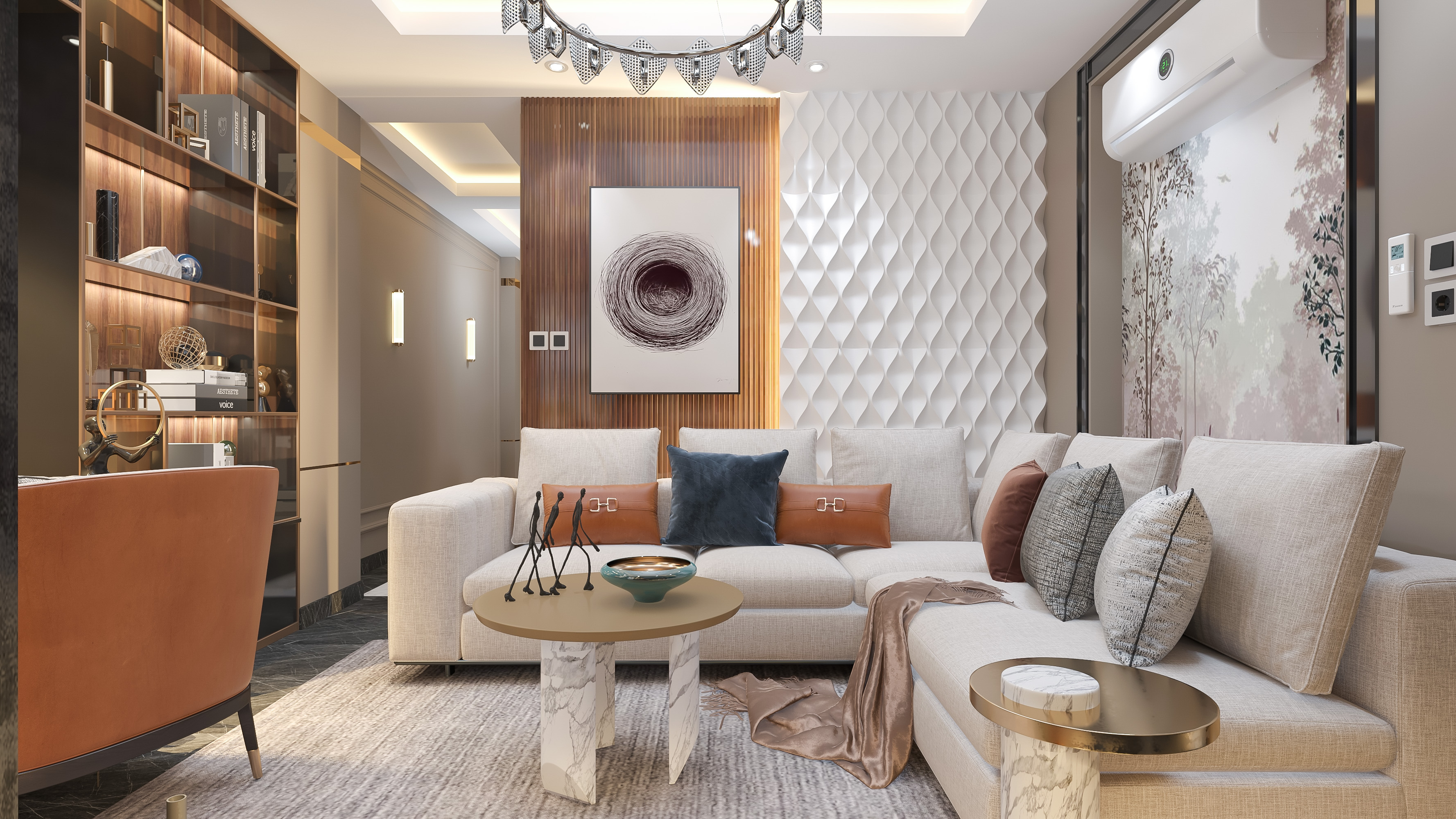 living room with open kitchen-0