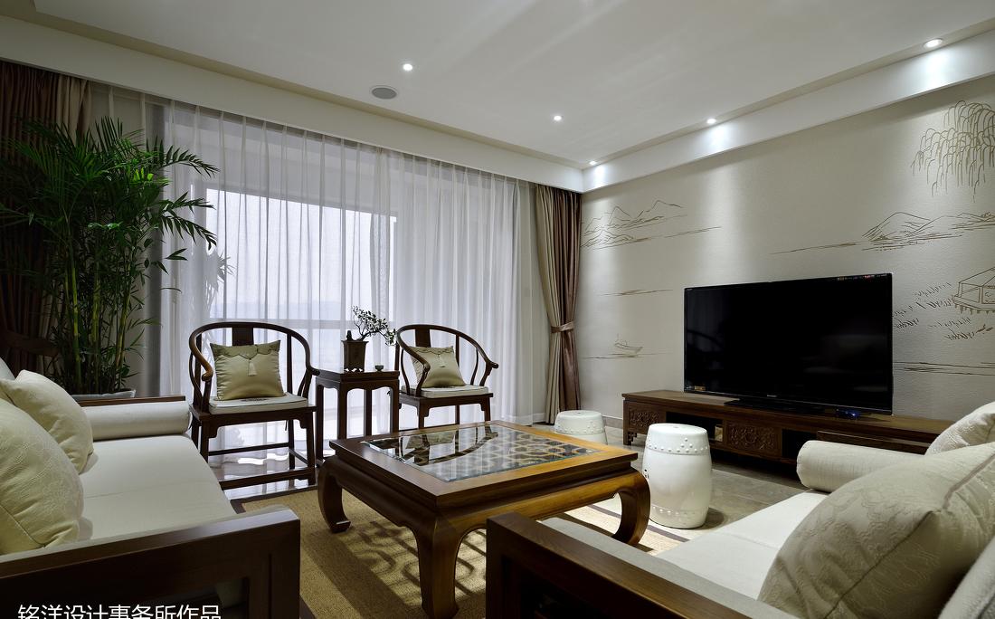 南昌曲院风荷新中式居家空间设计-0