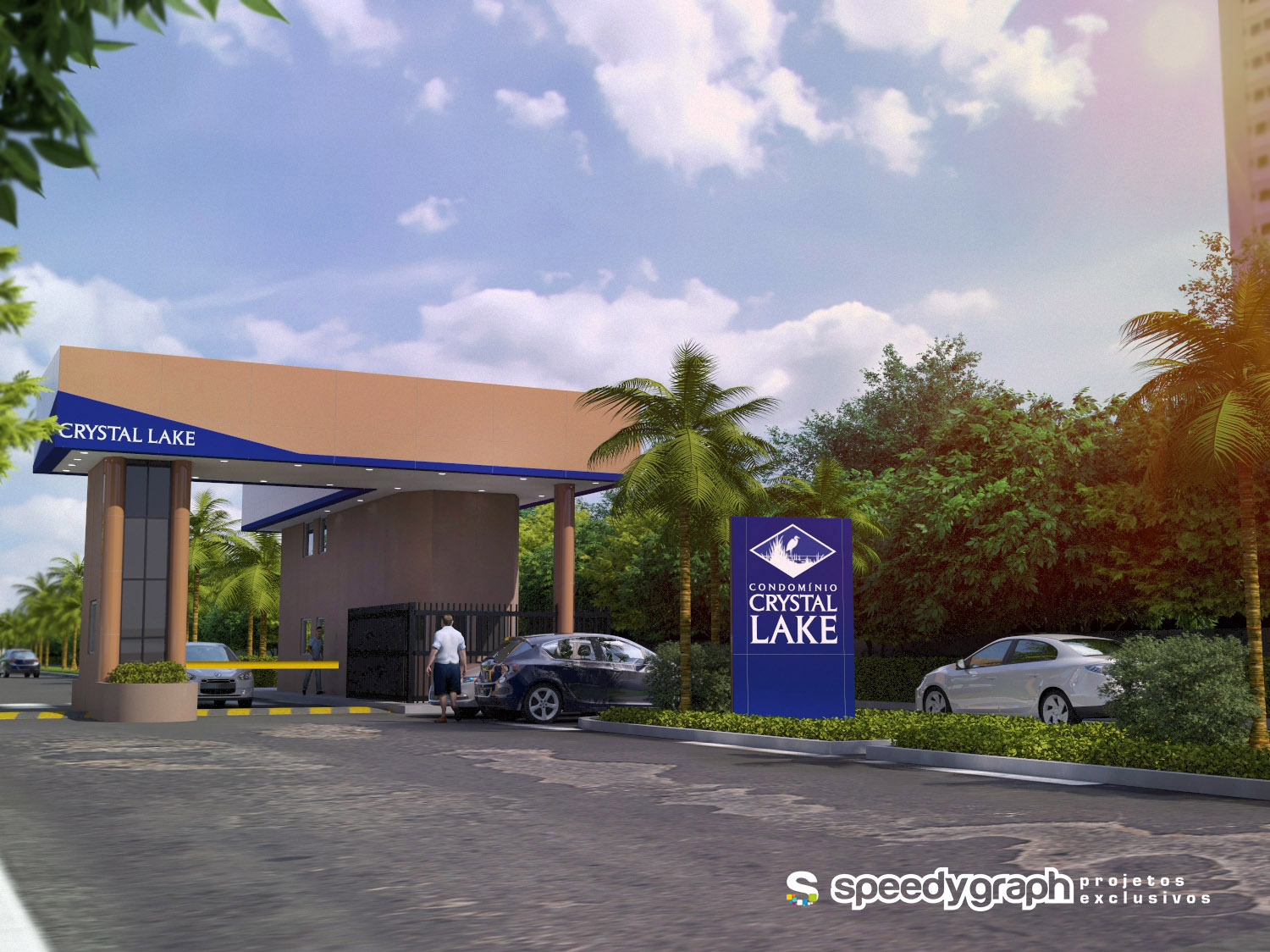 Crystal Lake security cabin facade-0