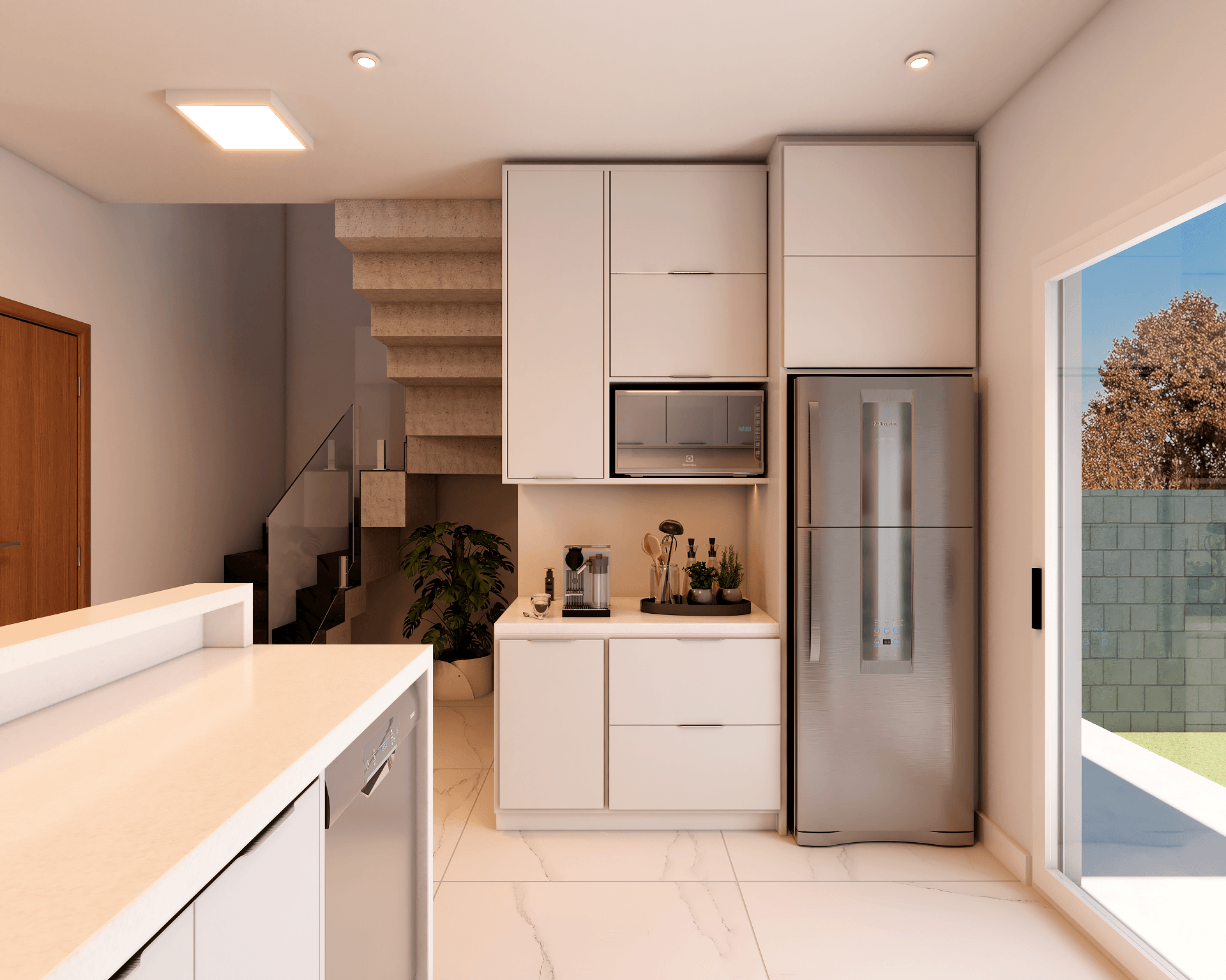 客厅和厨房丨Arquiteta Suzi Cristini-5