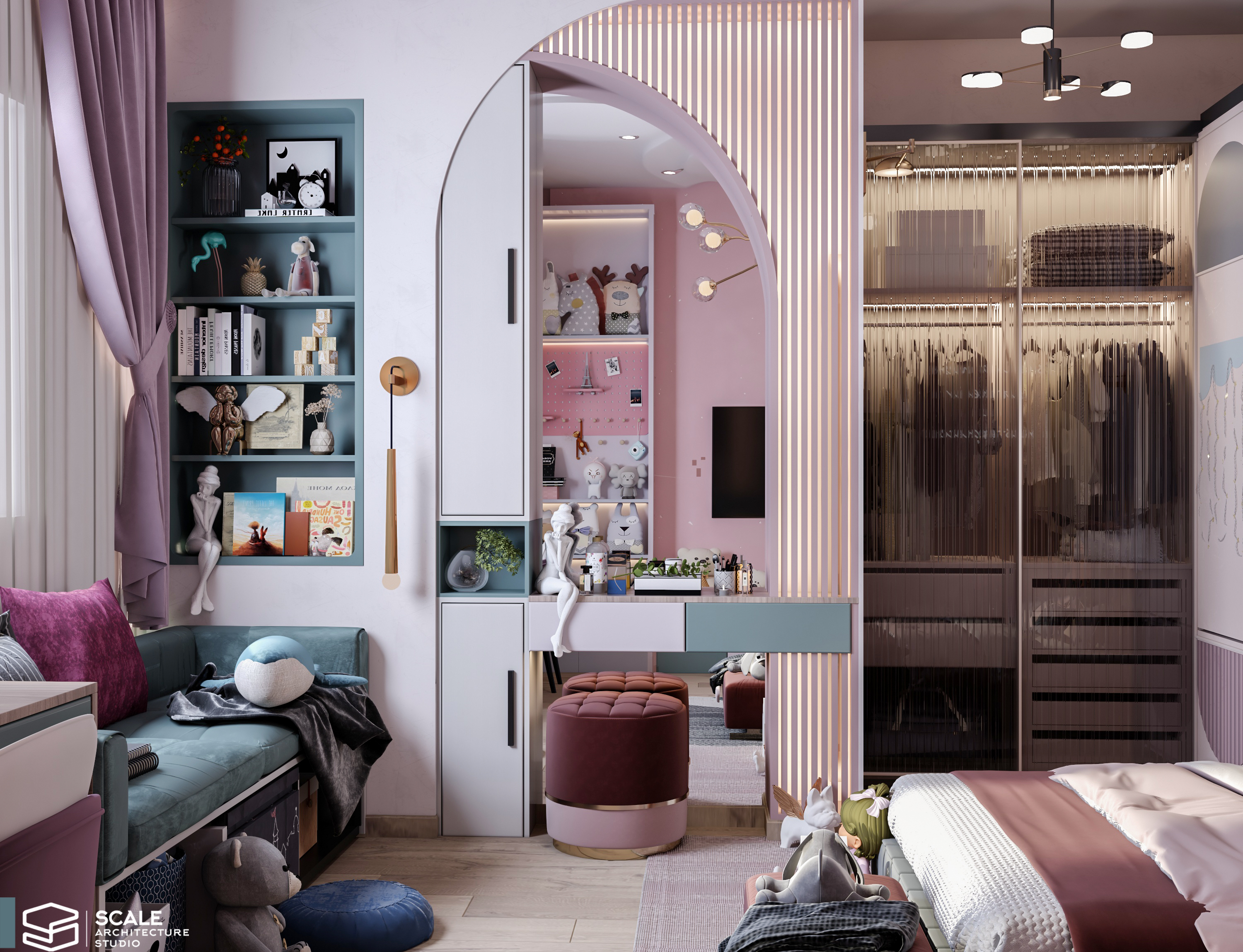 现代儿童卧室设计丨Scale Architecture studio office-4